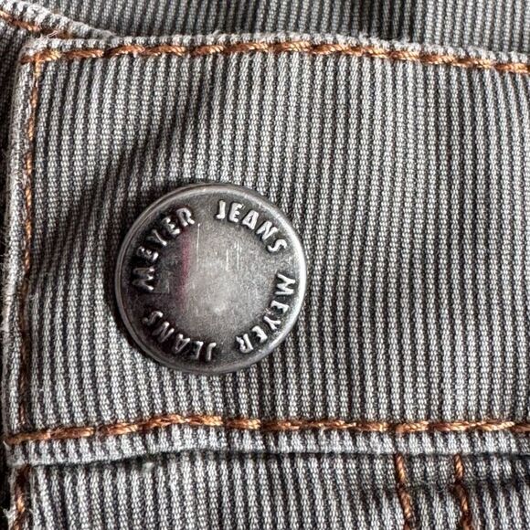 Meyer Jeans Mens Sz 35 / 31 Tan cotton blend Diego pin striped Modern Fit chino - Picture 6 of 14